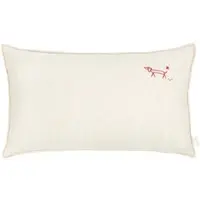 Nobodinoz - L1N0 Embroid. Kissen, 50 x 30 cm greige (bestickt)
