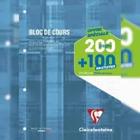 Clairefontaine 12x Kursusblock A4 150Bl 4f-gel kar blau- Blaugrau 65816C