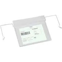 Eichner 20x Drahtbügeltaschen A6 quer - mit Klappe grau