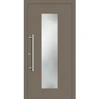 Haustuerenland.de Haustür "JULE" 79 mm RC3 Beigegrau RAL 7006 innen öffnend DIN links