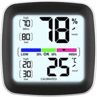 INFACTORY Digitales Präzisions-Thermo-/Hygrometer mit LCD-Display, kalibrierbar