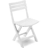 Dmora Outdoor-Stuhl Danzivin, klappbarer Gartensitz, Stuhl für Esstisch, Außensessel, 100 % Italy, 44 x 41 x 78 cm, Weiß