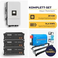 HUSATECH Deye Hybrid-Wechselrichter SUN-20K-SG05LP3 mit 3 x Pylontech US5000 1-C | 3-phasig | 20 kW | 14,4 kWh