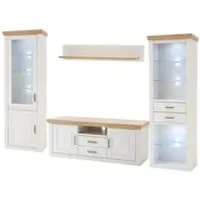 MCA Wohnwand Anbauwand III Brixen | Landhaus modern | Pinie Aurelio / Grandson Oak | 4-teilig
