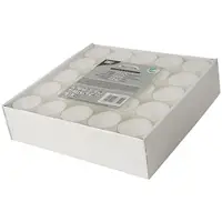 Papstar 250 Teelichte Ø 38 mm · 25 mm weiss aus 100 % Stearin (Svanen)