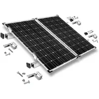 Offgridtec Befestigungs-Set für 2 Solarmodule Rahmenhöhe 30mm für Dachziegel Schrägdachmontage