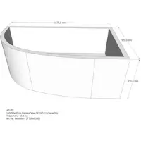 LDG förlag Badewannenträger passend für Galatea DE 160 U rechts 160 × 90 × 40 cm