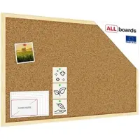 Allboards Pinnwand mit Naturholzrahmen 80x50cm