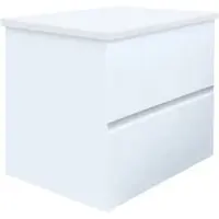 SAT B-WayBadezimmerschrank Mit Abdeckplatte 59x50x45 cm weiß glanz BWAY260WDESK