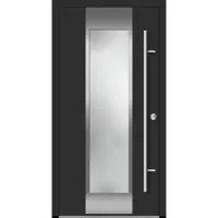 Haustuerenland.de Aluminium Haustür "BENJA" 82 mm RC2 Anthrazit Eisenglimmer DB 703 beidseitig innen öffnend DIN rechts