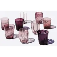 Zafferano Melting Pot Set mit 6 einfarbigen Gläsern - Amethyst - mundgeblasenes Glas, 32 cl - handgefertigte Becher für Wasser und Cocktails