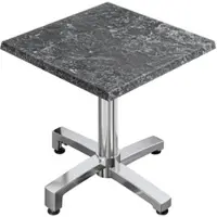 GGM Möbel WBO | Bistro Außen Tisch | B:T:H 60 x 60 x 78,5 cm | Felsen / Aluminium | Quadratisch | Klappbar + Zusatzgewicht