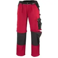 TeXXor Bundhose 2in1, 320g/m2 CANVAS, Cordura, rot 8353 , 1 Stück, Größe: 56