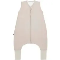 Emma & noah Ganzjahres-Sleepoverall mit Umschlag-Füßchen 2.5 TOG, beige, 80