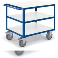 ROLLCART ESD-Tischwagen mit 3 Ladeflächen, 1000 x 700 mm, Tragkraft 500 kg