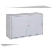 Ceha Schiebetüren- und Sideboard Büroschrank Holz 120 cm Breite in Dekor grau mit 2OH