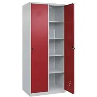 Californian Products CP Wäschespind »Classic Plus einzeln schließende Türen Korpus lichtgrau« Drehriegel rot, 80x185x50 cm