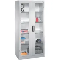 Californian Products CP Stahlschrank mit Sichtfenstern in Flügeltüren 93 x 195 cm, 93x195x60 cm