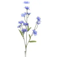 Décoris Künstliche Kornblumen am Stiel 55cm Kunstblumen Seidenblumen Dekoblumen blau