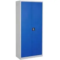 Ceha Flügeltüren- und Stahlschrank Pro 92 x 50 cm mit Türen in enzianblau und verzinkten Fachböden