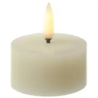 Uyuni LED Teelicht Thea Timer dimmbar bis 400 Stunden D: 5cm creme