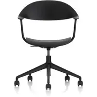 Vitra - Mynt Bürostuhl Fünfsterngestell, basic dark / tiefschwarz (Rollen für Hartboden)