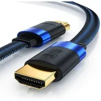 Primewire 8k HDMI Kabel 2.1 - Flachbandkabel Ultra High Speed II Ethernet, 8K UHD II, 3D TV, eARC, HDR10+ 120 Hz mit DSC, 7680 x 4320, Verlegekabel