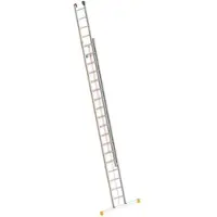 Layher Seilzugleiter TOPIC 18 Sprossen, Aluminiumleiter 2x18 Sprossen, zweiteilig, a...