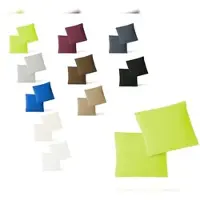 EXKLUSIV HEIMTEXTIL Kissenhülle Kissenbezug Doppelpack mit Reißverschluss hochwertige Jersey hohe Qualität Apfelgrün 80 x 80 cm