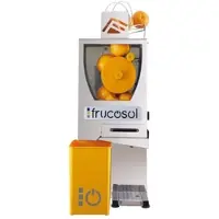 Frucosol elektr. Orangenpresse F Compact für 10-12 Orangen/Min. mit 3 Früchte-Zulauf Saftpresse Entsafter Edelstahl Powerfresh