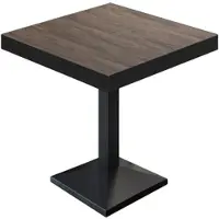 GGM Möbel BPA | Bistro Tisch | Quadratisch | Schwarzer Rand | 70 x 70 x 81 cm | Light Wenge / Schwarz