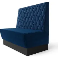 GGM Möbel Meyer S | Gastrobank | B:H 180 x 100 cm | Blau | Raute | Samt