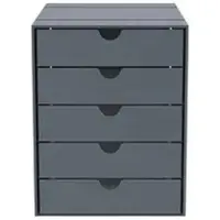 USM United Soft USM Inos, Schubladenkasten, 5 Schubladen, geschlossen Mittelgrau