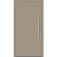 Haustuerenland.de Schüco Aluminium Haustür "MARIT" ADS 75.SI RC2 Graubeige RAL 1019 innen öffnend DIN rechts