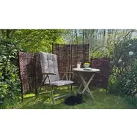 Meingartenversand.de Steckparavent Weide 56 x 90 / 116 cm – Sichtschutz Weide aus geölten Weidenruten – rustikaler Weidensteckzaun – flexibler Weidenzaun für Garten