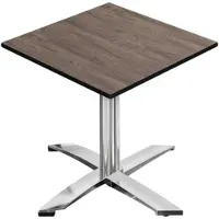 GGM Möbel CPTG | Bistro Tisch | B:T:H 70 x 70 x 76 cm | Light Wenge / Aluminium | Klappbar/ Zusatzgewicht