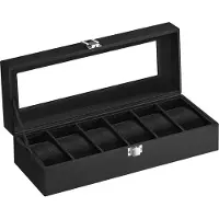 Songmics Uhrenbox für 6 Uhren JWB06B01