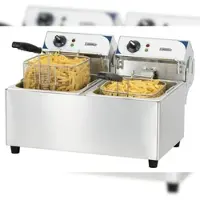 Casselin Fritteuse 2 x 7L mit Ablasshahn CFE72B
