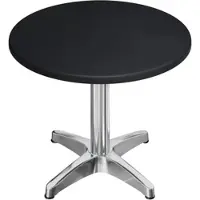 GGM Möbel WBC | Bistro Außen Tisch | Ø:H 70 x 80,5 cm | Schwarz / Aluminium | Rund