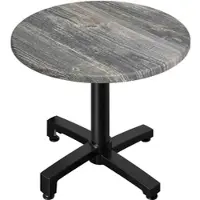 GGM Möbel WBO | Bistro Außen Tisch | Ø:H 70 x 78,5 cm | Rustikal Kiefer / Schwarz | Rund