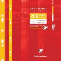 Clairefontaine 5x Packung mit 100 Blatt Kanzleibogen gelocht, DIN A4 90g, französische Lineatur - 4711C