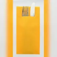 Mank Besteckservietten Airlaid Curry, 40 x 40 cm, 75 Stück - Bestecktaschen