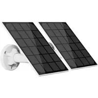 Revolt 2er-Set Universal-Solarpanel für Akku-IP-Kameras, 3W, IP65
