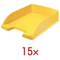 Leitz 15x Briefablage »5227 Plus« gelb, 25.5x7x35.7 cm