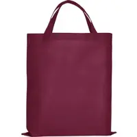 TEXXILLA 10er | 25er | 100er Pack PP-Tasche CLASSIC mit zwei kurzen Henkeln, bordeaux, 100 Stück
