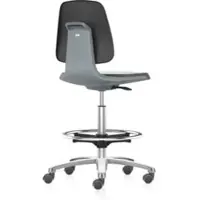 BIMOS Arbeitsstuhl Labsit mit Rollen Sitzhöhe 560-810 mm Supertec Sitzschale anthrazit