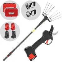 Zanon Kit Olive Light 2 Akku-Olivenernter und -Schere Teleskopstange 210/340 cm 4 x 14,4 V, 2,5 Ah - Schnittdurchmesser max. 35 mm