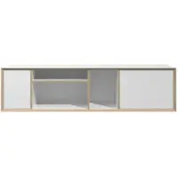 Müller Small Living - Vertiko Wide Sideboard, Two, CPL weiß / Birke