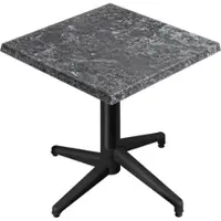 GGM Möbel WAP | Bistro Außen Tisch | B:T:H 70 x 70 x 74 cm | Felsen / Schwarz | Quadratisch