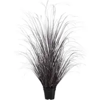 Creativ Green künstliche Pflanze Gras im Topf, 120 cm, lila-silber